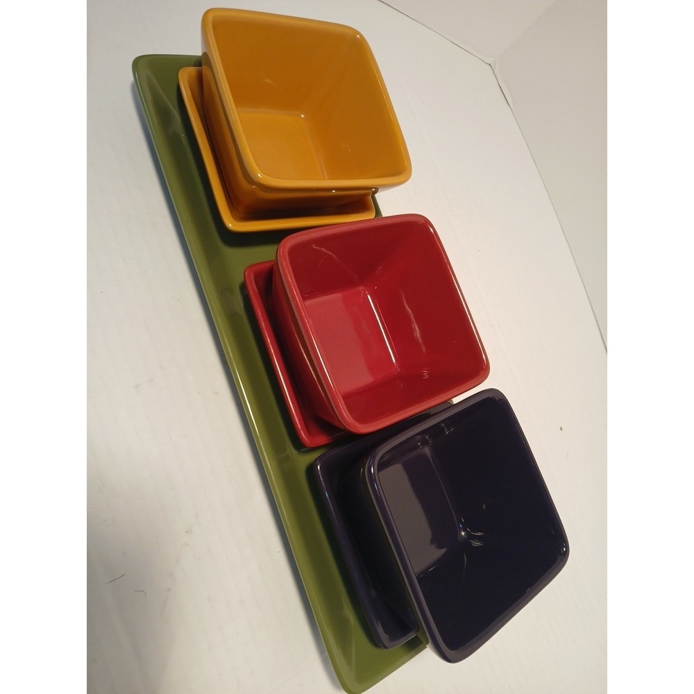 Pampered Chef Simple Additions Rectangle Serving Set 1985 Retired